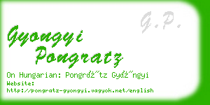 gyongyi pongratz business card